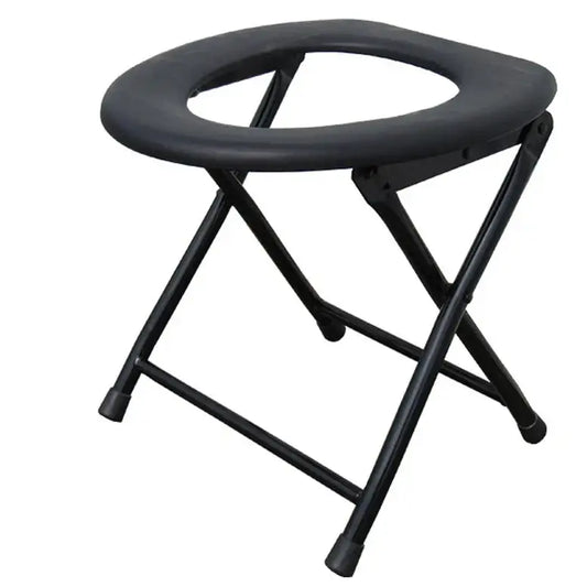 Portable Folding Outdoor Toilet Seat - Black / Folding Toilet Seat - SS