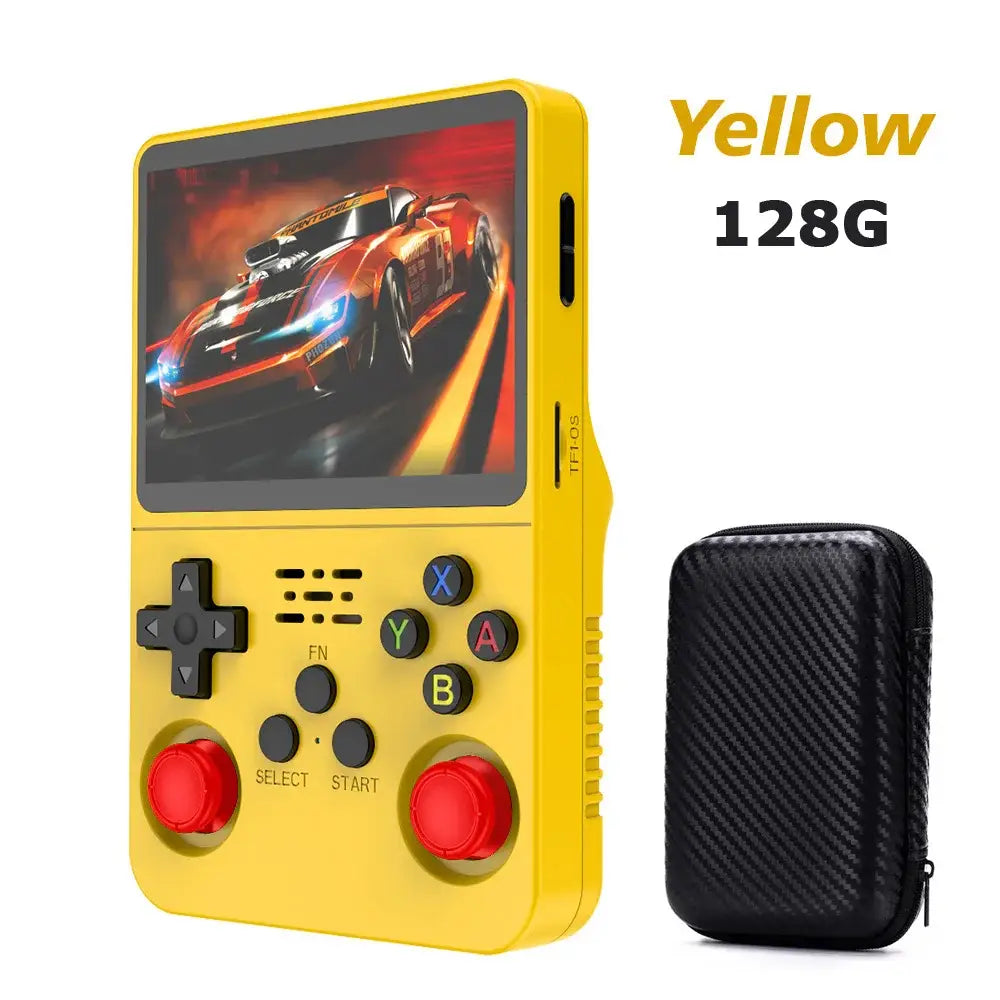 Portable Handheld Console (available with different colours and storage options) - 128G Yellow with bag - 9eight5