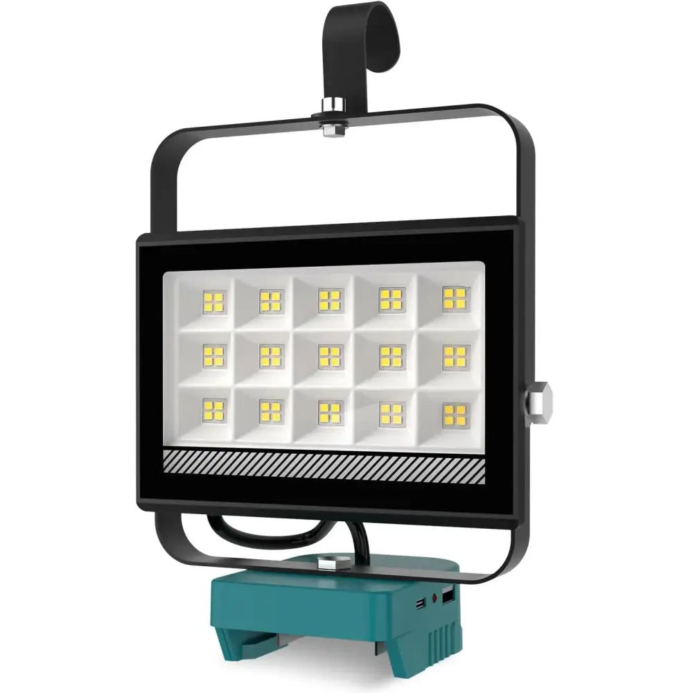 Portable LED Work Light Cordless Emergency Camping Job Site Spotlight 6000K Rechargeable Floodlight Compatible