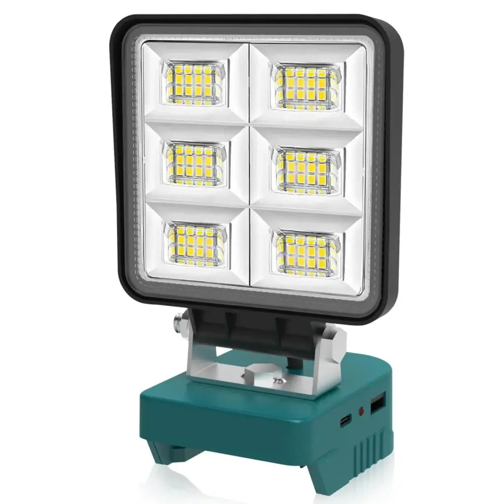 Portable LED Work Light Cordless Emergency Camping Job Site Spotlight 6000K Rechargeable Floodlight Compatible