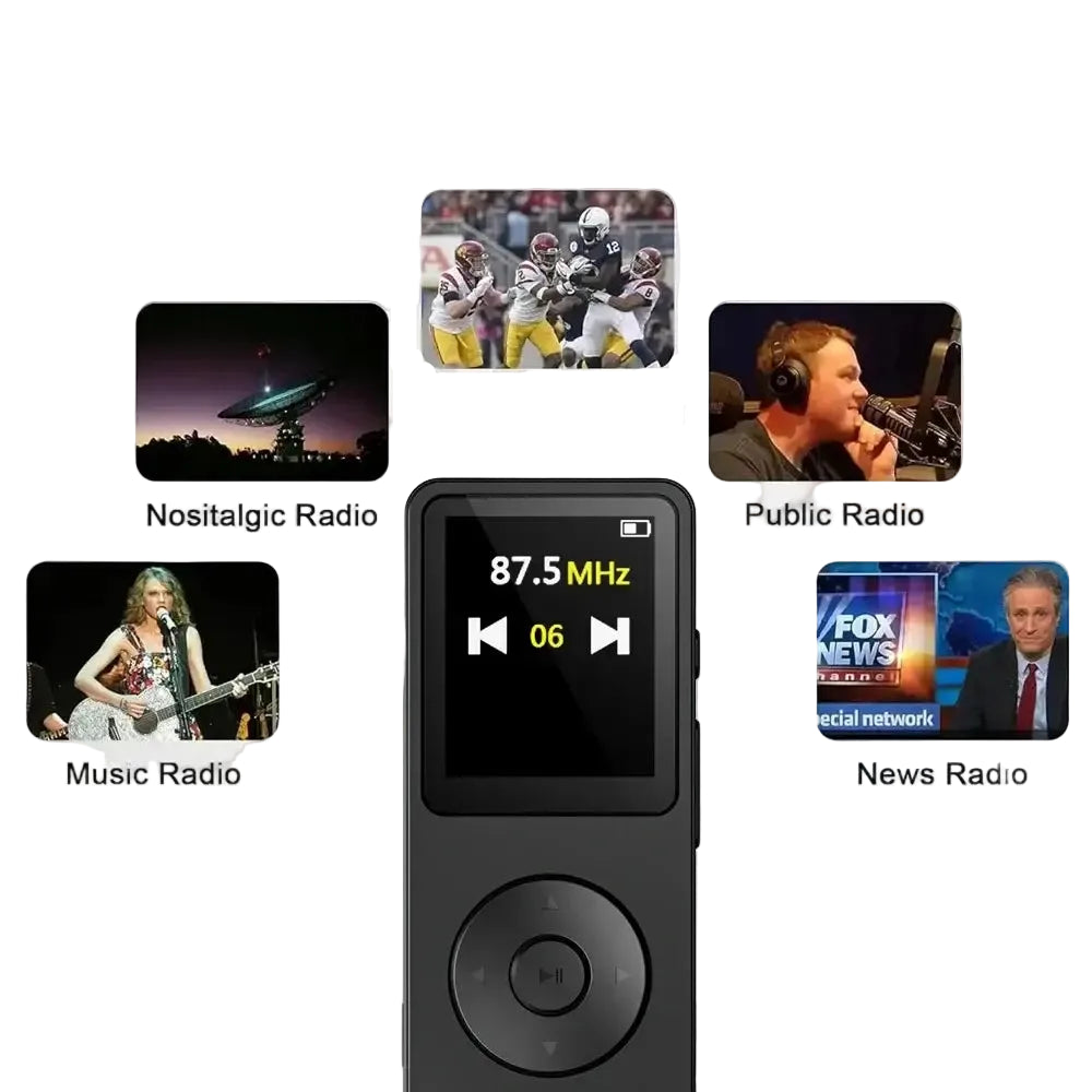 Portable MP3 Player With LCD Digital Display FM Radio Video Hifi MP3 Player E-books Support Bluetooth Lossless Music