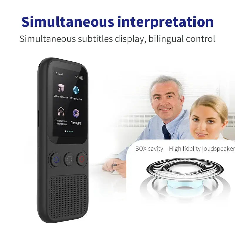 Portable Offline Language Translator (138 Languages) - Black / Language Translator - HBC