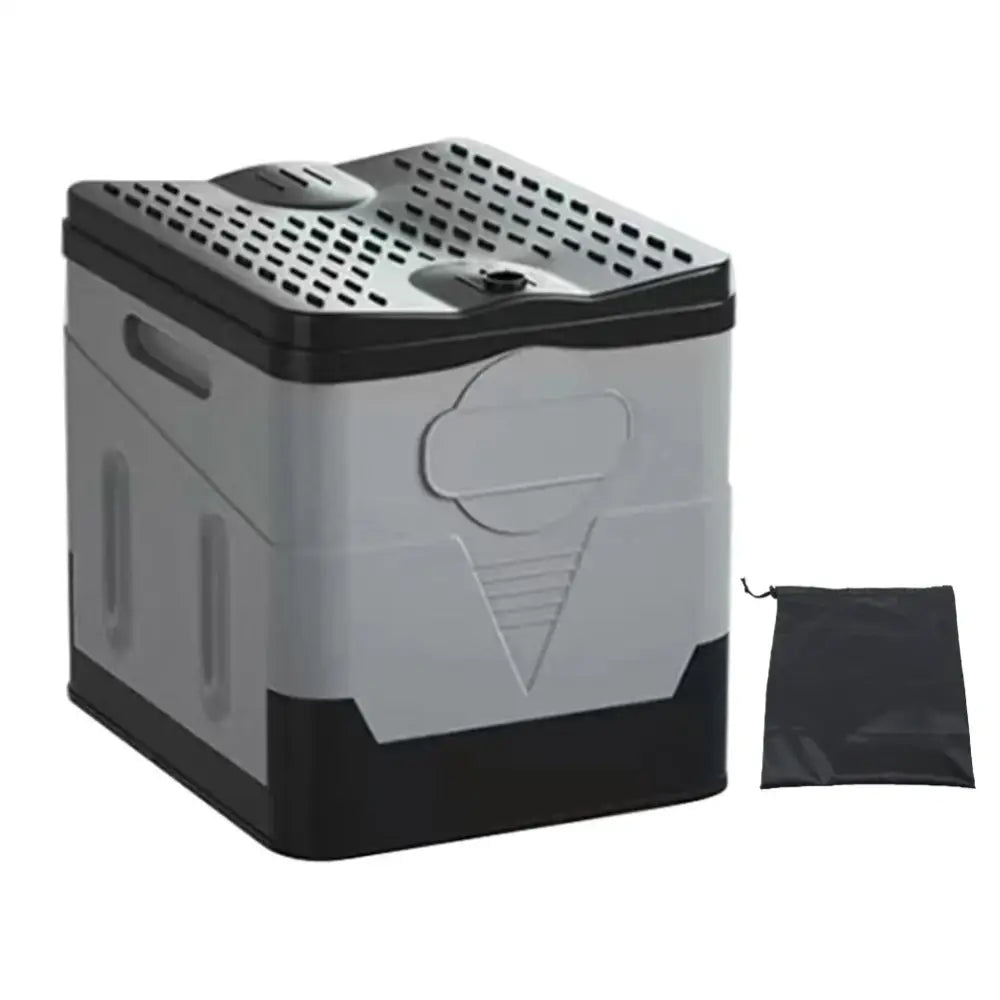 Portable Outdoor Folding Camping Toilet - Grey Set A / Portable Camping Toilet - SS