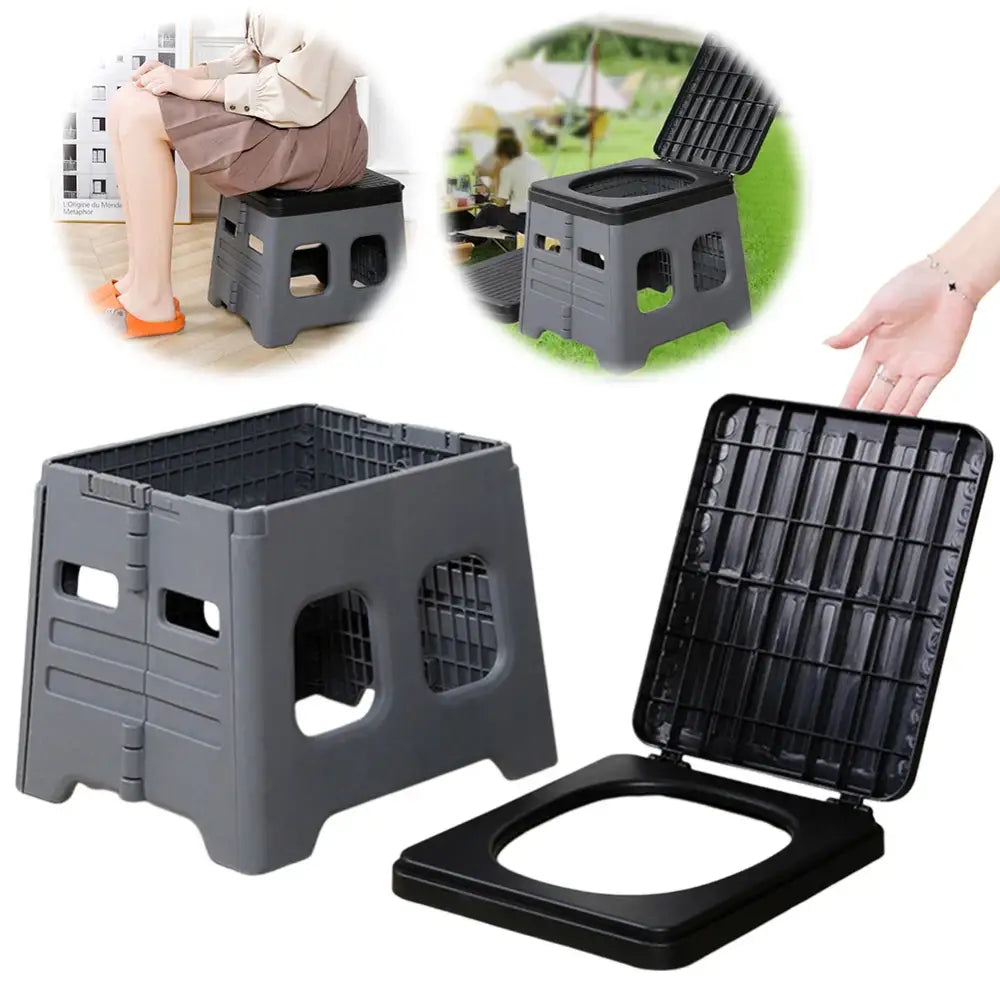 Portable Outdoor Folding Camping Toilet - SS