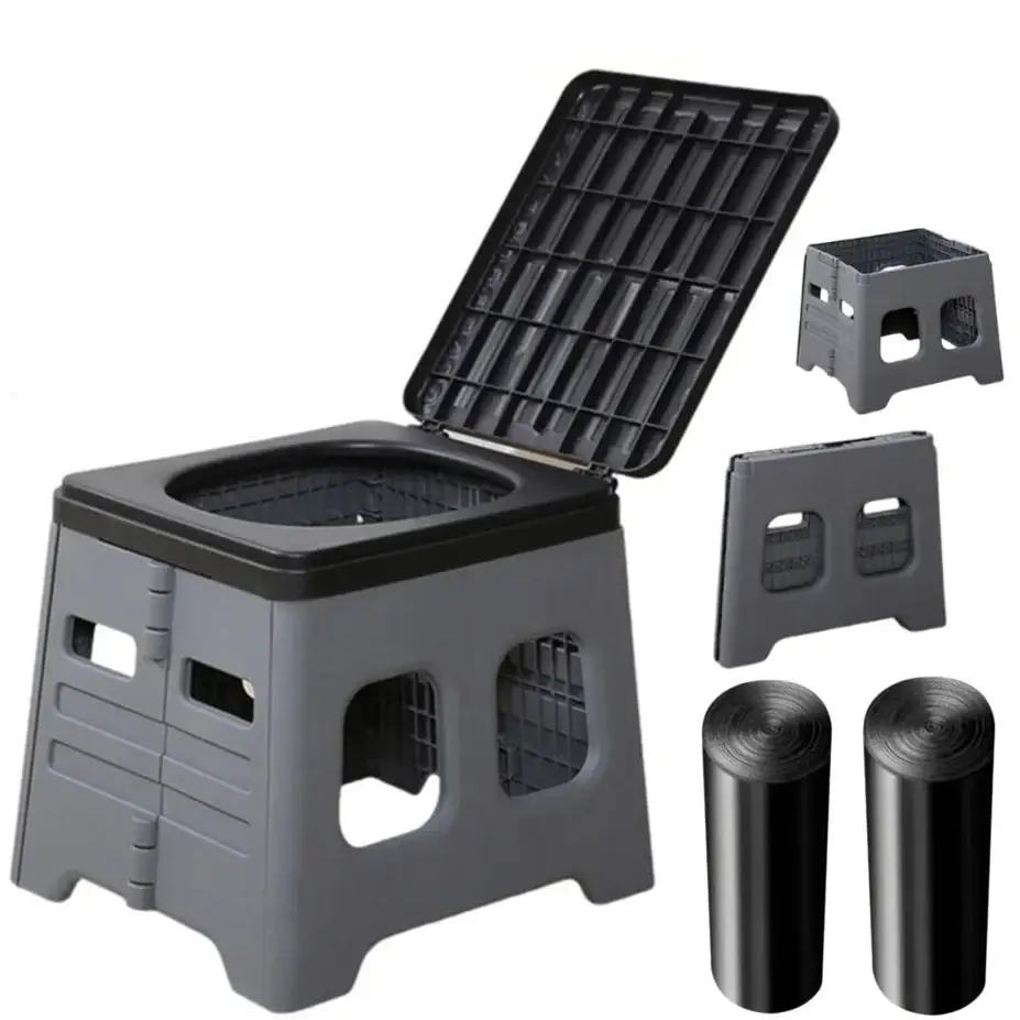 Portable Outdoor Folding Camping Toilet - SS