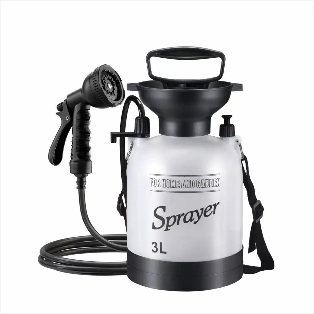 Portable Outdoor Manual Camping Shower – 3/5/8L with Hose - 3L - SS