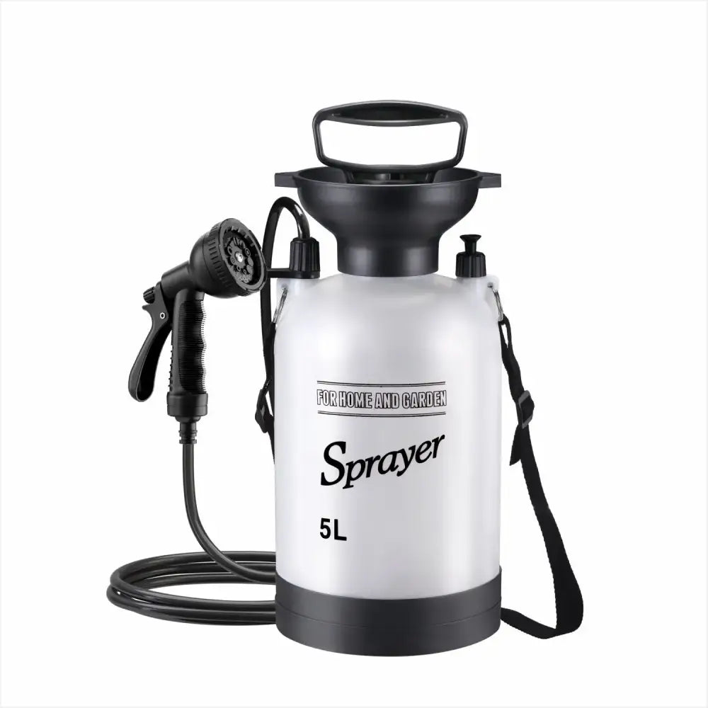 Portable Outdoor Manual Camping Shower – 3/5/8L with Hose - 5L - SS