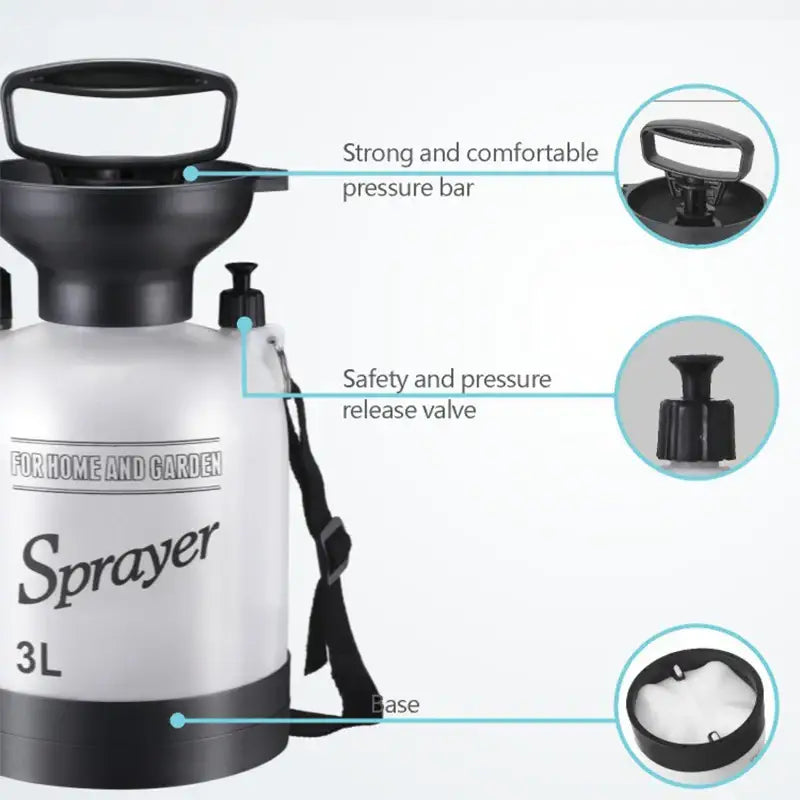 Portable Outdoor Manual Camping Shower – 3/5/8L with Hose - SS