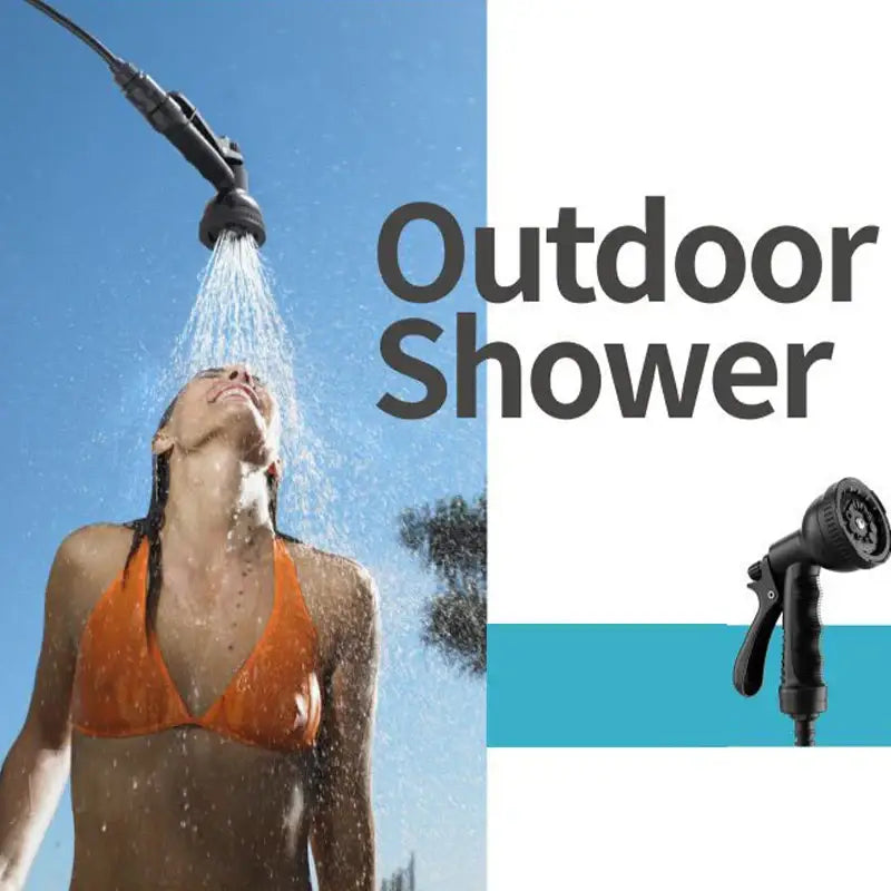 Portable Outdoor Manual Camping Shower – 3/5/8L with Hose - SS