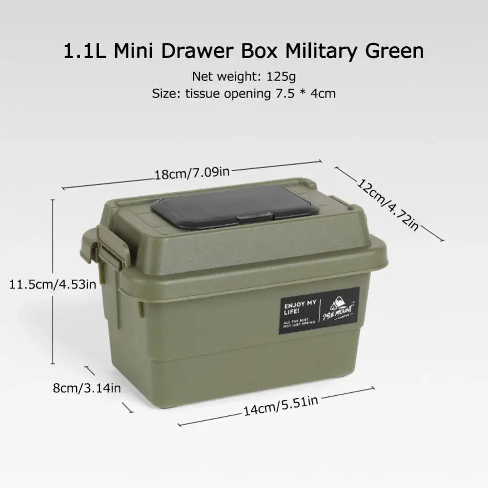 Portable Outdoor Tissue & Storage Box – 1.1L (3 colours available) - SS