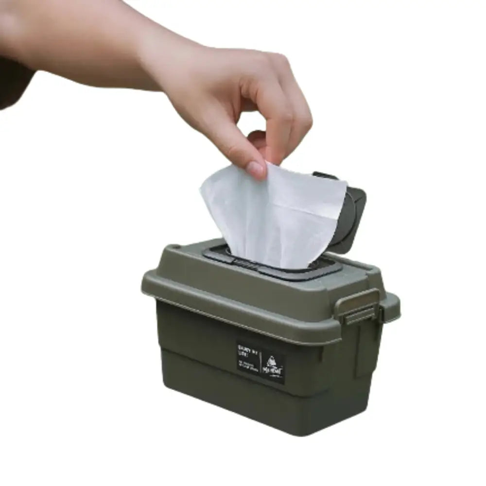 Portable Outdoor Tissue & Storage Box – 1.1L (3 colours available) - SS
