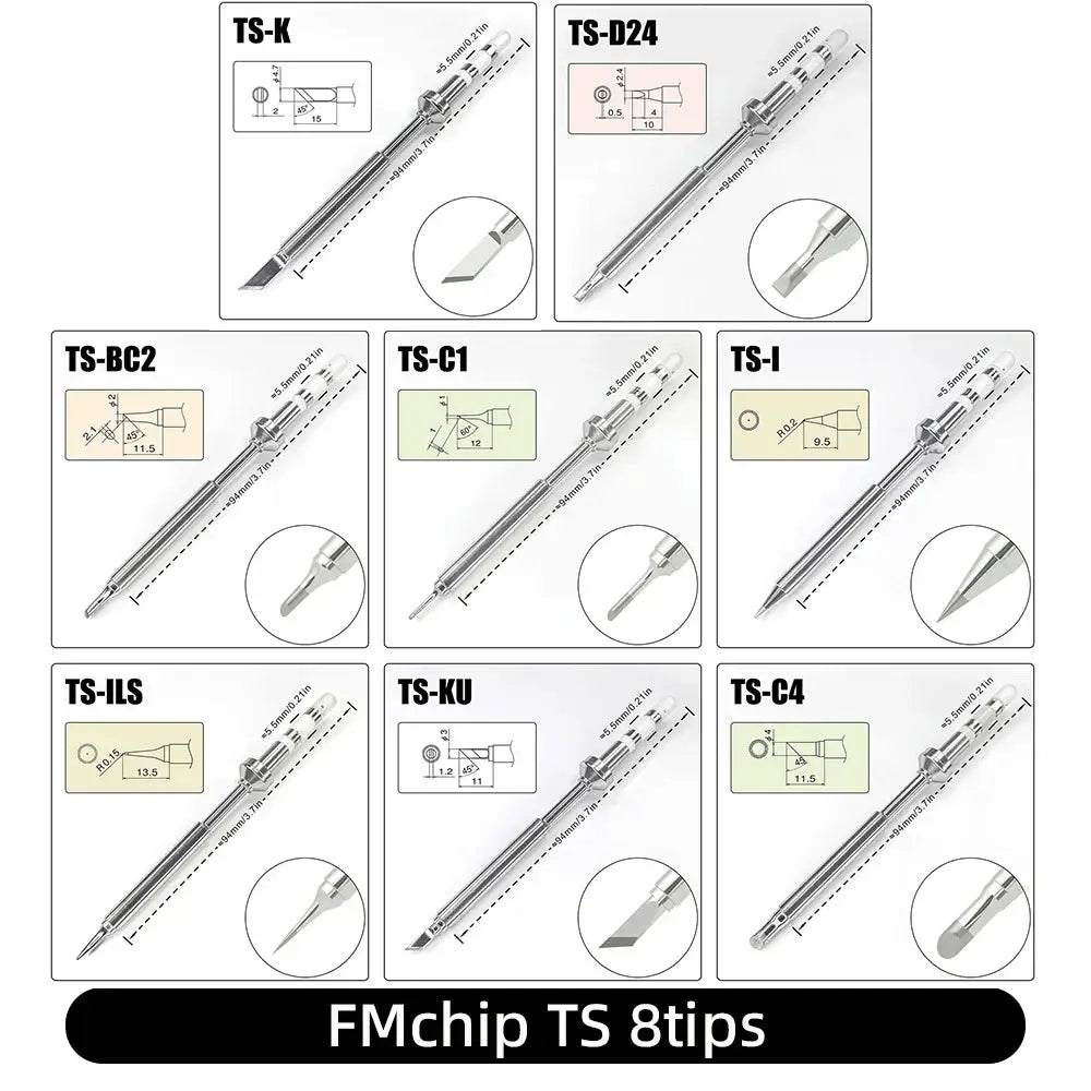 Portable Programmable Digital Soldering Station (different models available) - FMchip TS 8tips / Soldering Iron - HBC