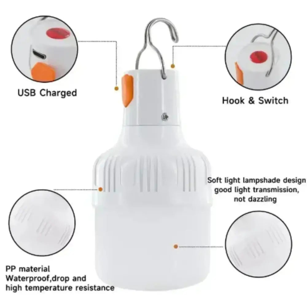 Portable Rechargeable Bulb – Hiking & Outdoor Use - SS