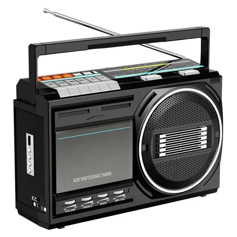 Portable Retro Cassette Player (Black & Silver) - SS