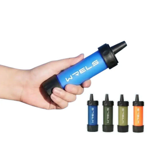 Portable Survival Water Filter for Safe Direct Drinking During Camping & Emergencies