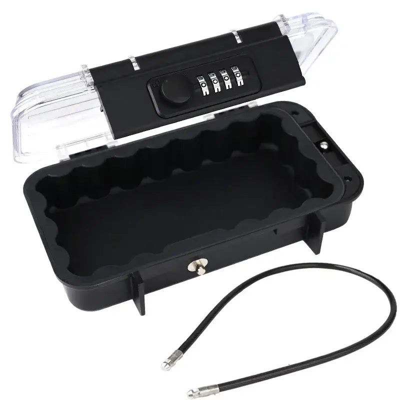 Portable Travel Safe Box – Waterproof Lockbox - Black-B / Safe Box - SS