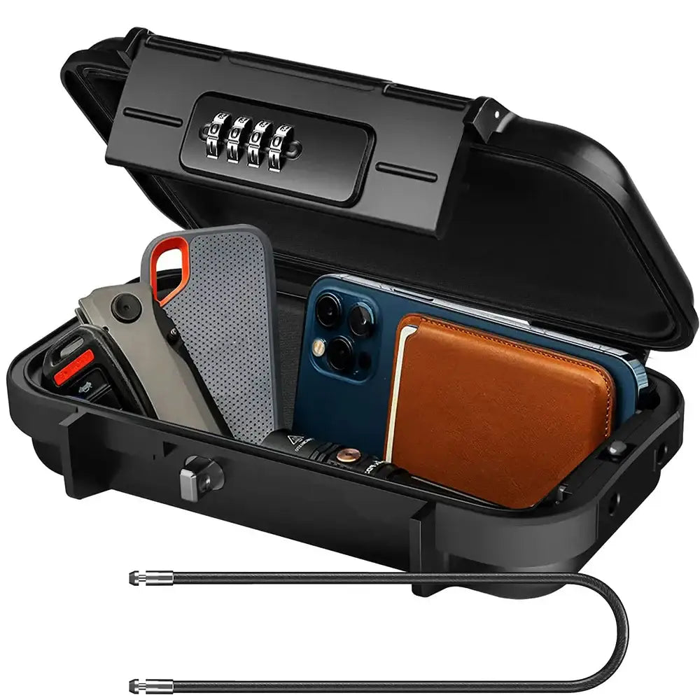 Portable Travel Safe Box – Waterproof Lockbox - SS