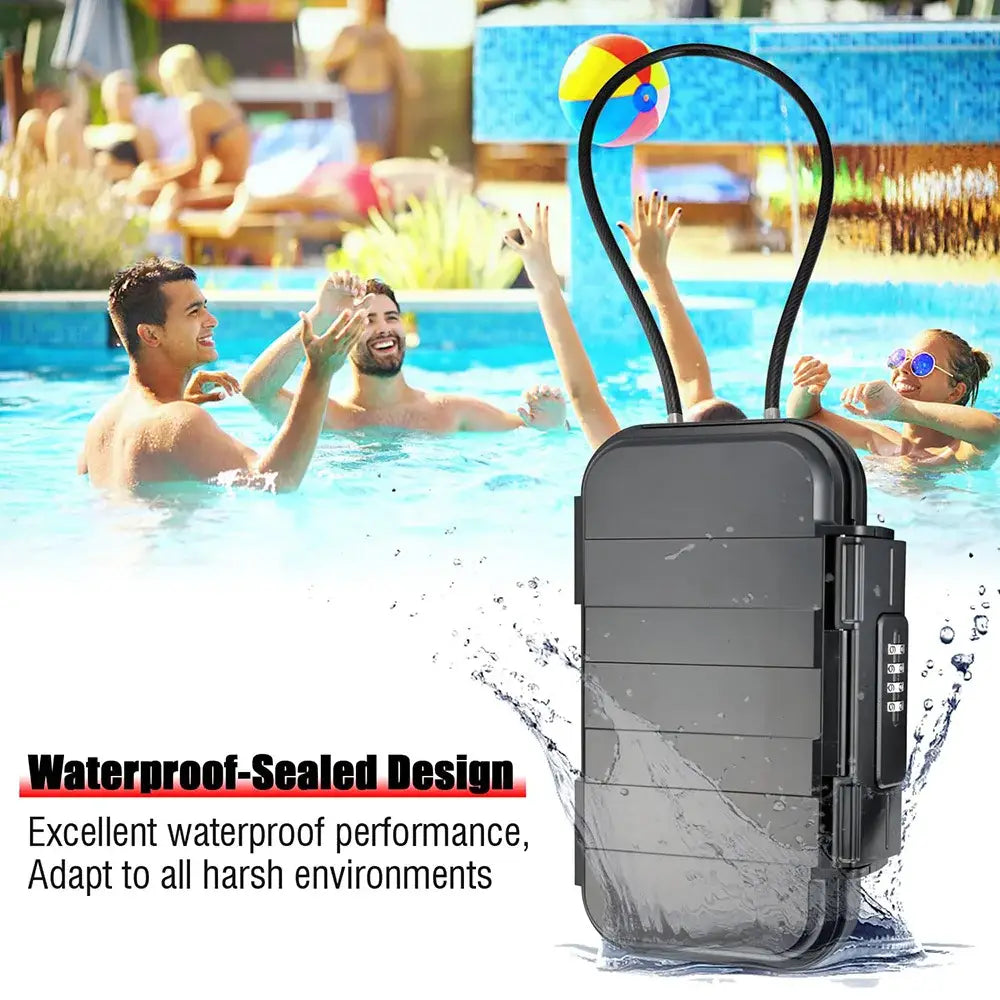 Portable Travel Safe Box – Waterproof Lockbox - SS