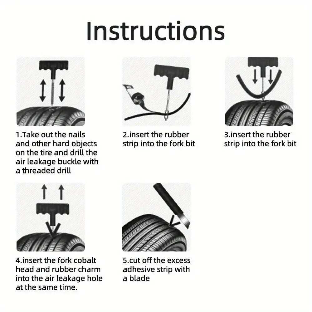 Portable Universal Tyre Emergency Repair Kit (4 types of set available) - HBC