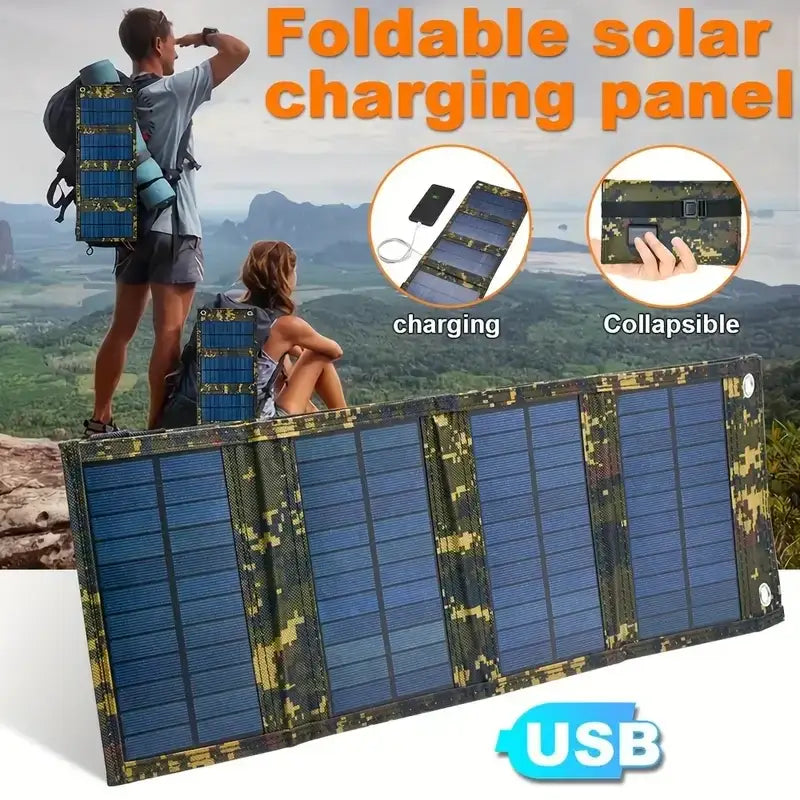 Portable USB Foldable Solar Panel Folding Solar Panels For Travel Mobile Phone Charging Bank Flashlight Fan Mobile