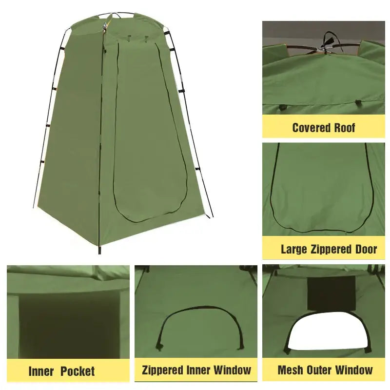 Portable Waterproof Shower & Changing Tent (available in Green & Orange) - SS