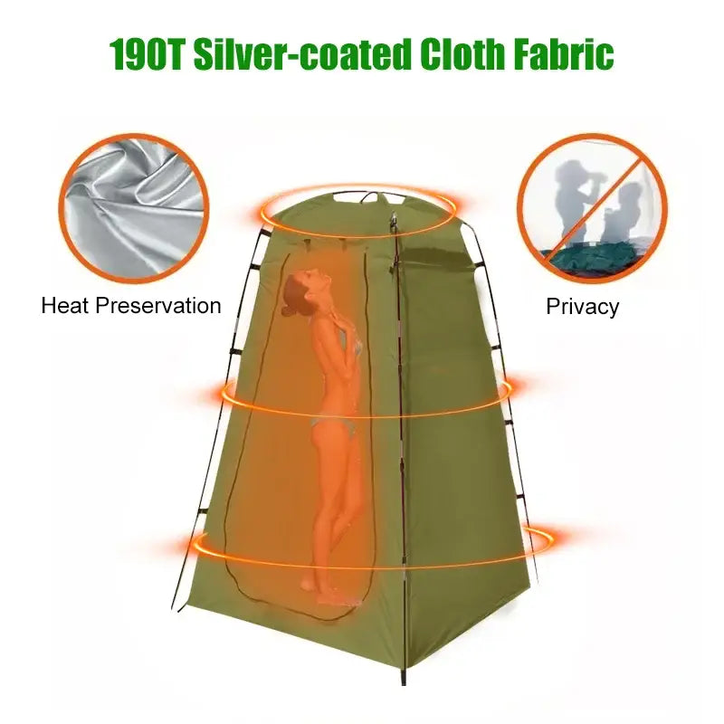 Portable Waterproof Shower & Changing Tent (available in Green & Orange) - SS