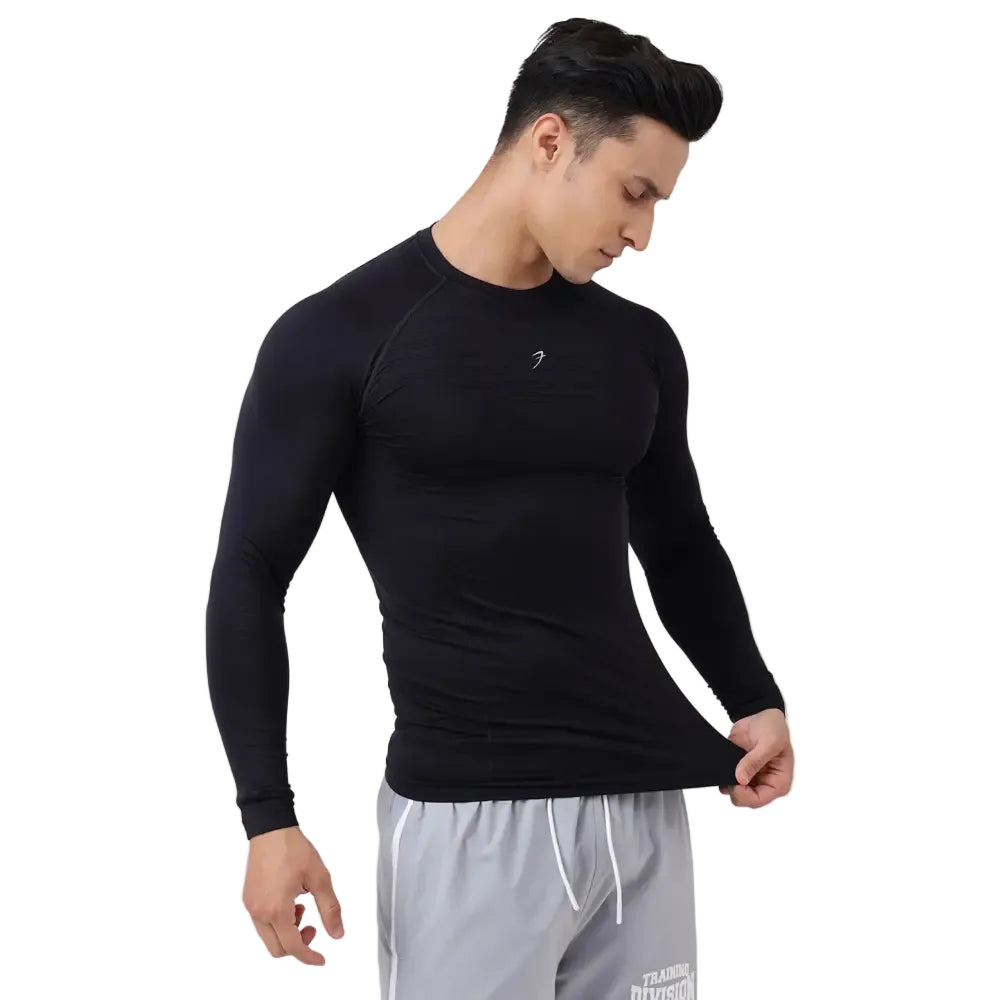 Power Seamless Fullsleeves T-shirt Black - Tshirts