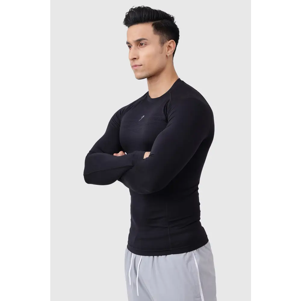 Power Seamless Fullsleeves T-shirt Black - Tshirts