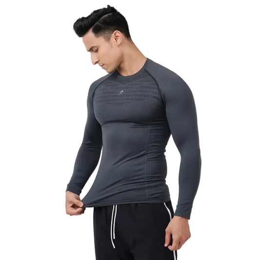 Power Seamless Fullsleeves T-shirt Charcoal - Tshirts