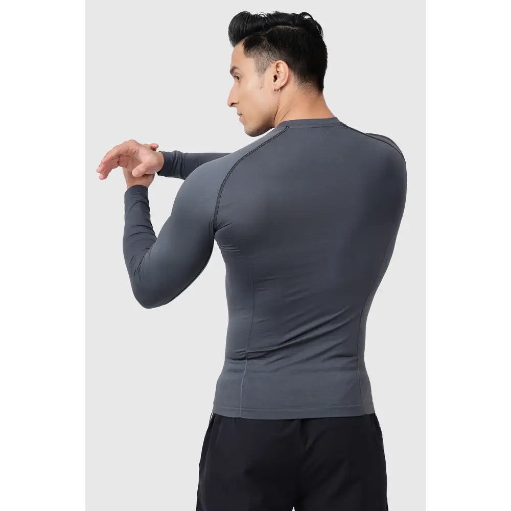 Power Seamless Fullsleeves T-shirt Charcoal - Tshirts