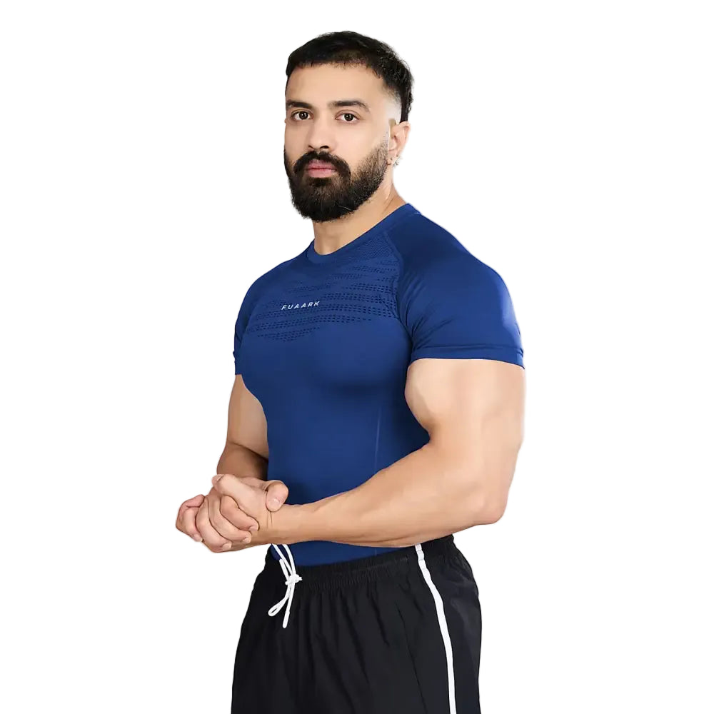 Power Seamless T-shirt Blue/ Fuaark - Tshirts