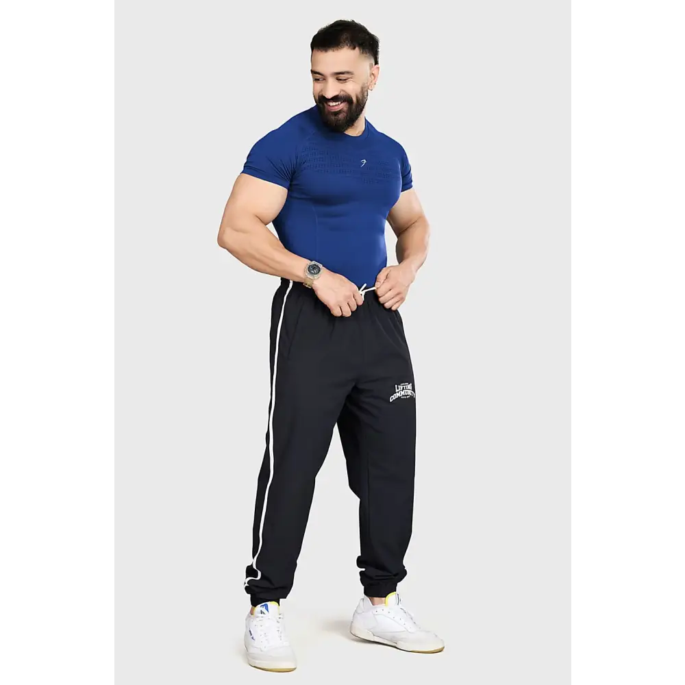 Power Seamless T-shirt Blue/Logo - Tshirts