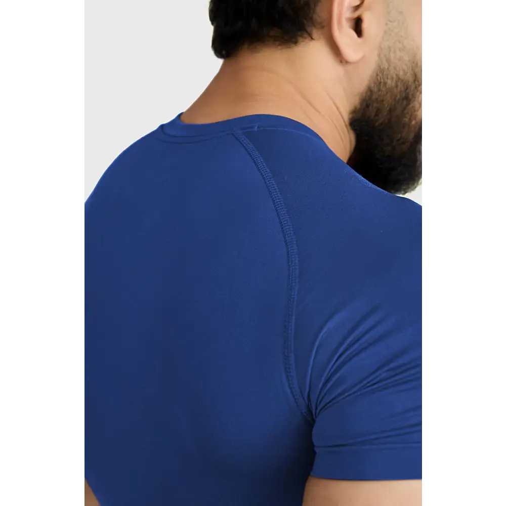 Power Seamless T-shirt Blue/Logo - Tshirts