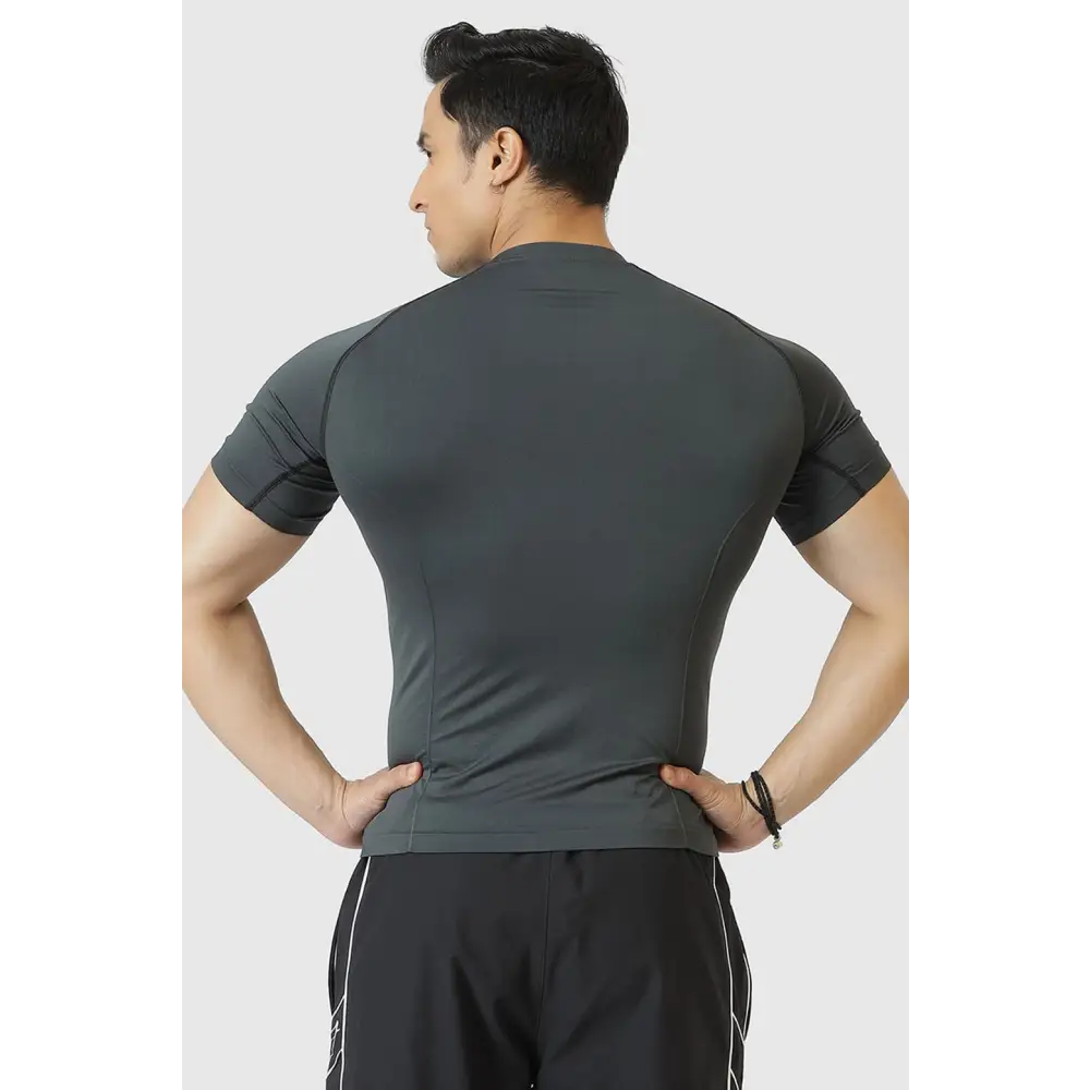 Power Seamless T-shirt Grey/Logo - Tshirts