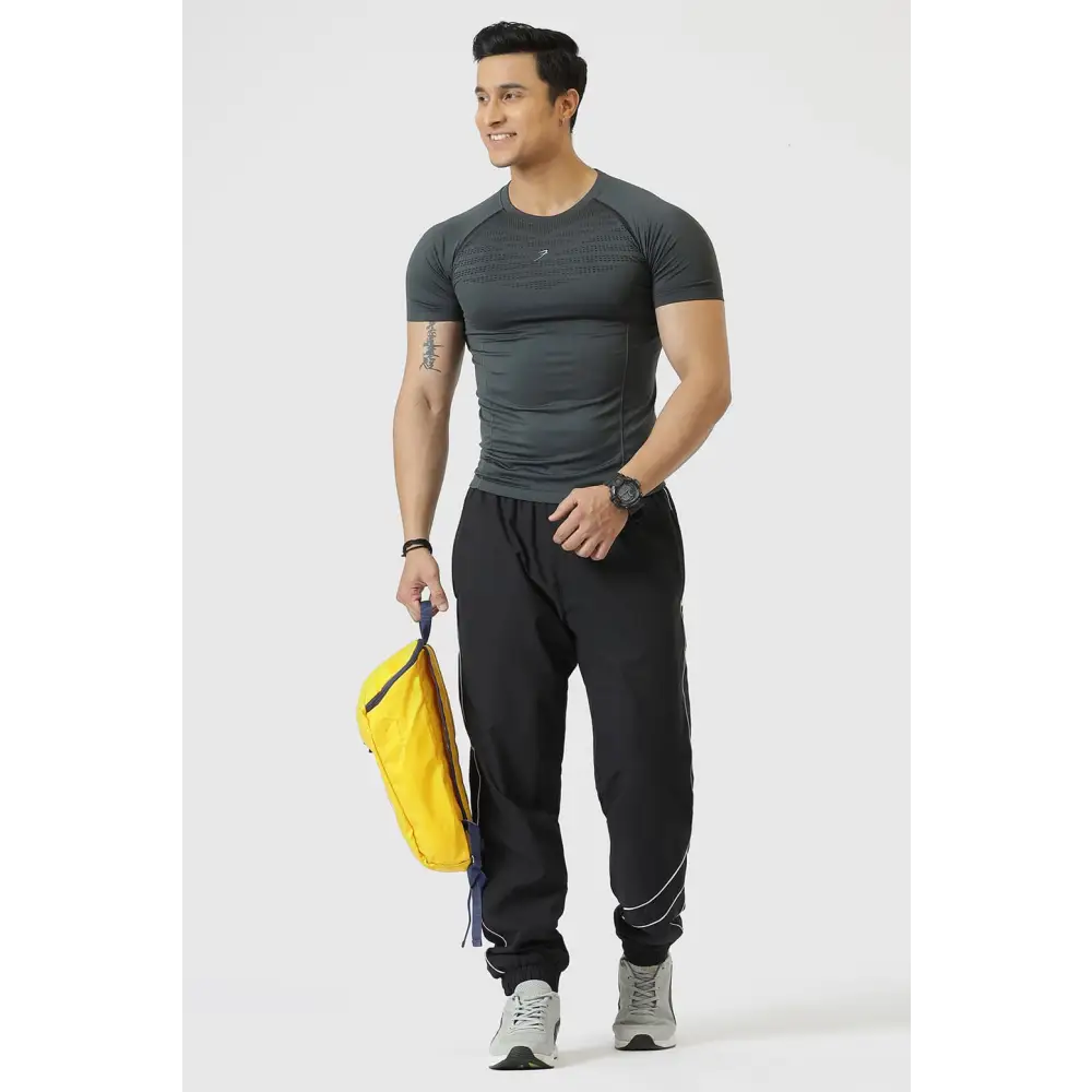 Power Seamless T-shirt Grey/Logo - Tshirts