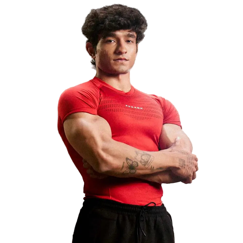 Power Seamless T-shirt Red/ Fuaark - Tshirts