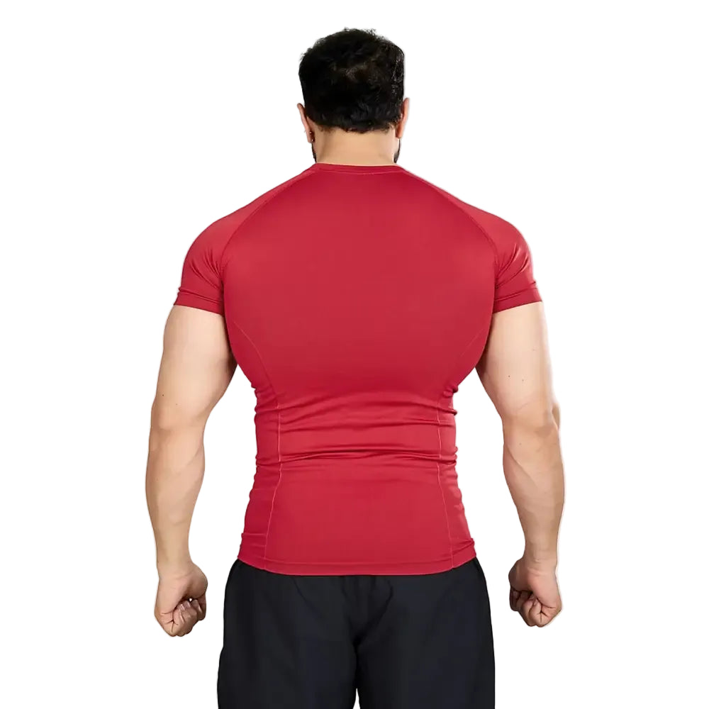 Power Seamless T-shirt Red/Logo - Tshirts