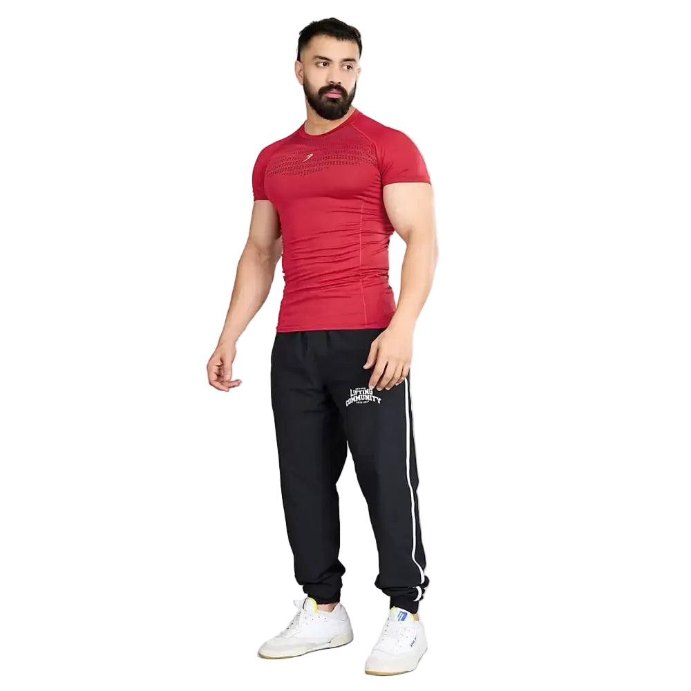 Power Seamless T-shirt Red/Logo - Tshirts