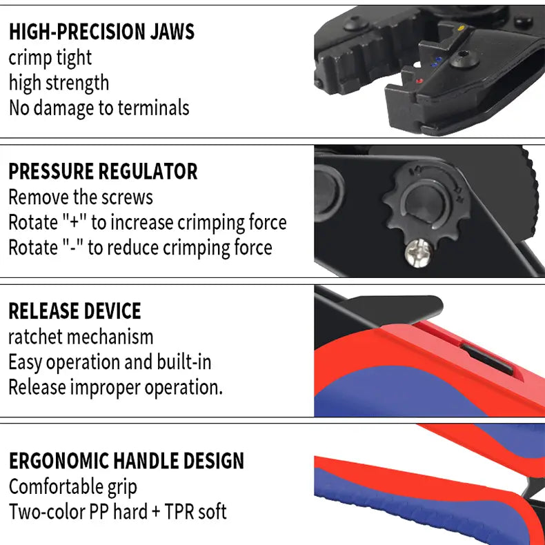 Pre-Insulated Terminal Crimping Pliers Kit (different models available) - HBC
