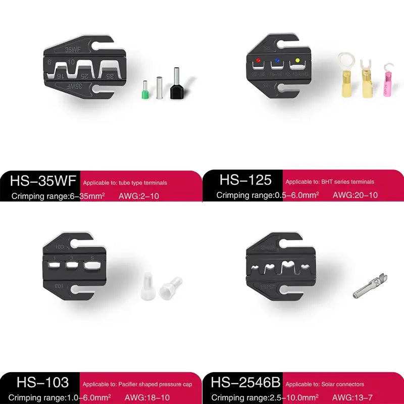 Pre-Insulated Terminal Crimping Pliers Kit (different models available) - HBC