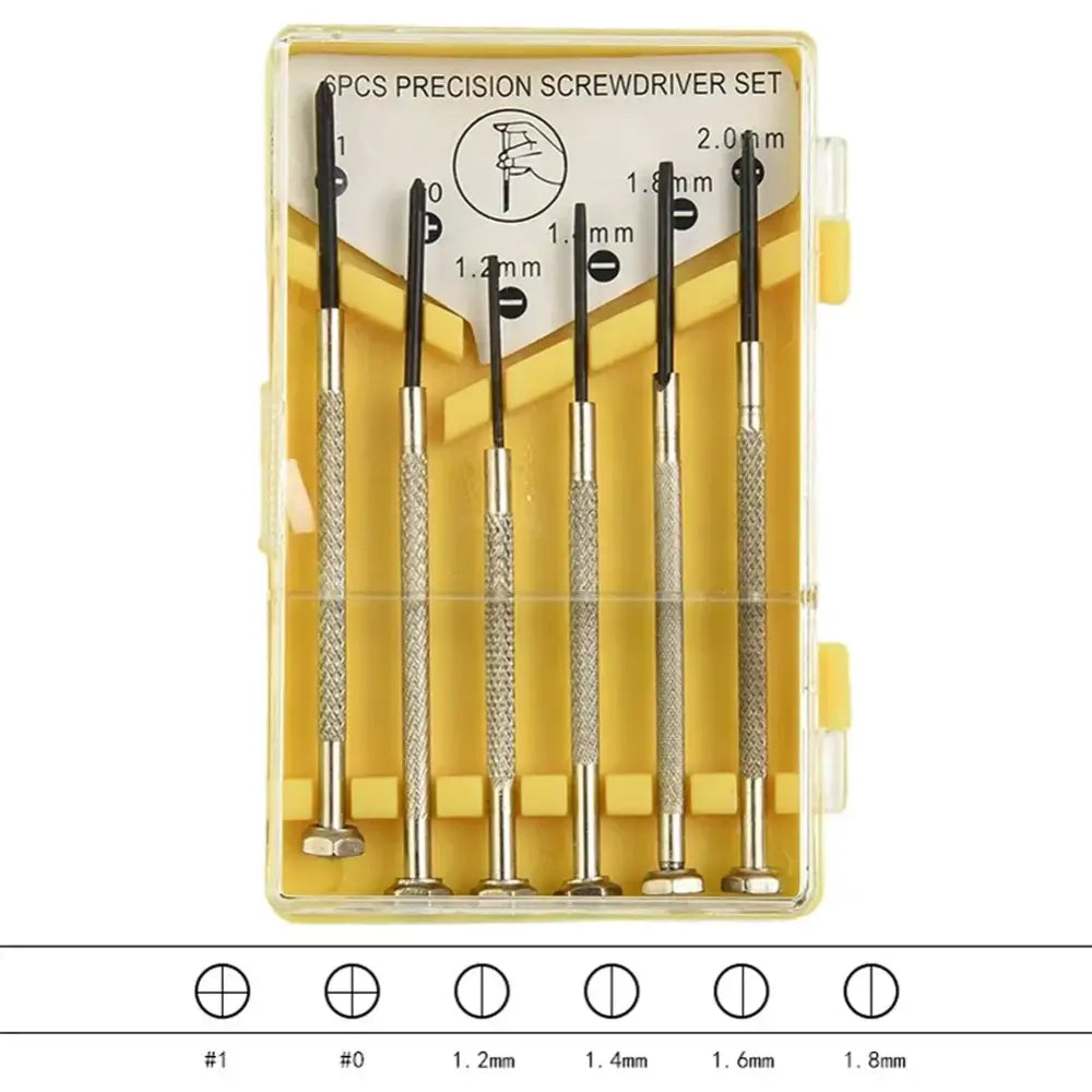 Precision Screwdriver Set (6Pcs) (2 types of sets available) - HBC