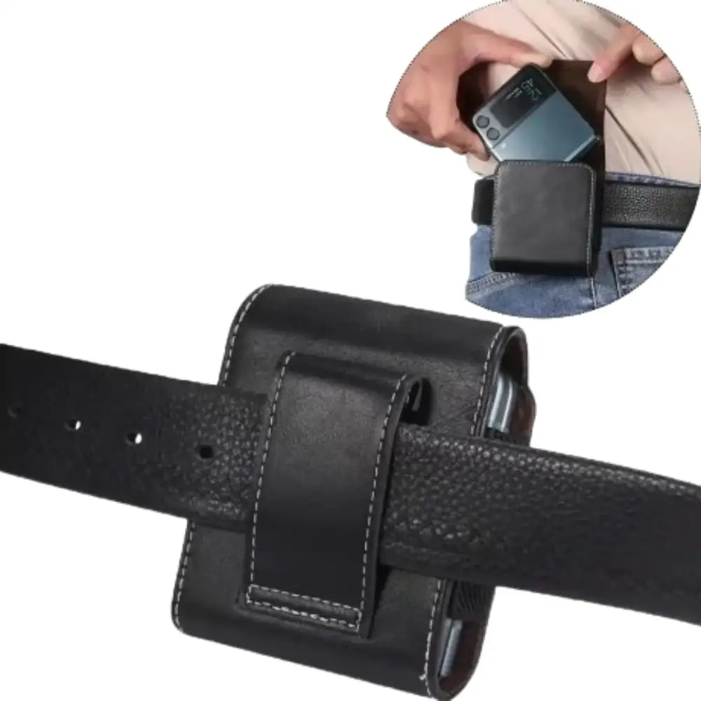 Premium Leather Belt Clip Case (Black) - 9eight5