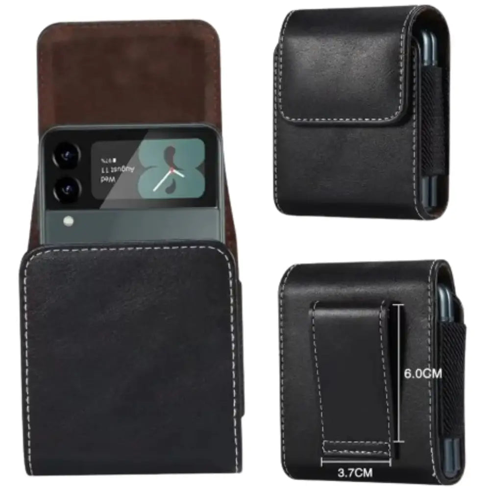 Premium Leather Belt Clip Case (Black) - 9eight5