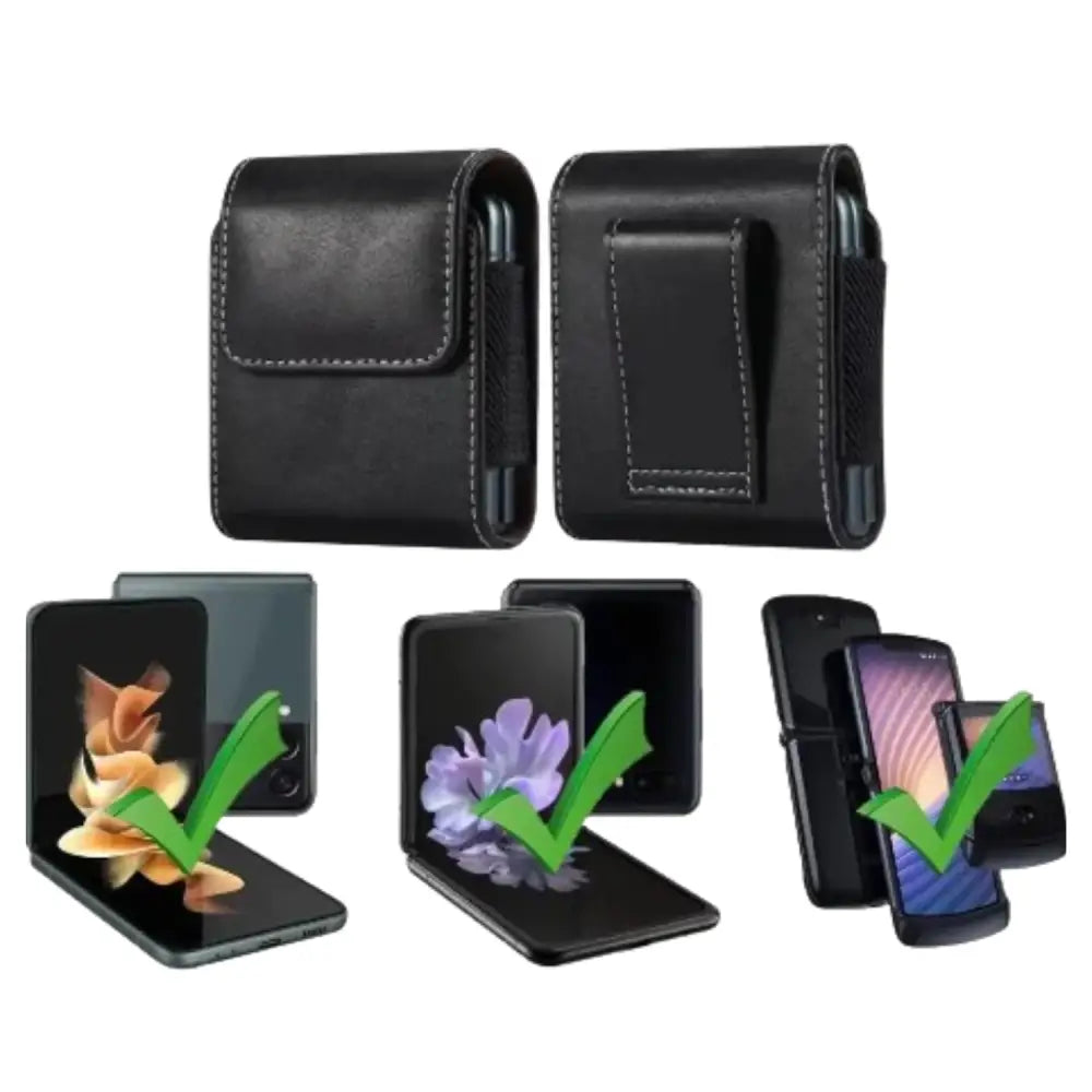 Premium Leather Belt Clip Case (Black) - 9eight5