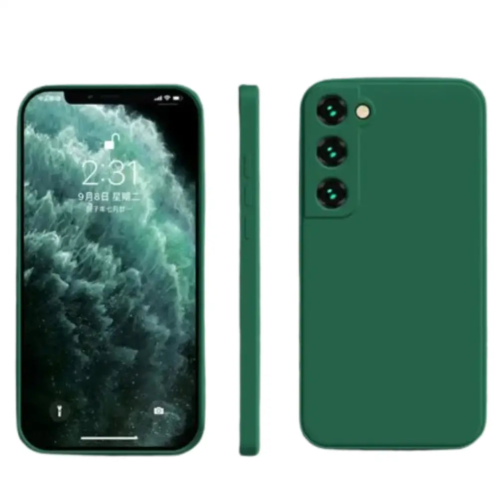Premium Liquid Silicone Case for Samsung Galaxy A & S Series (Dark Green) - 9eight5