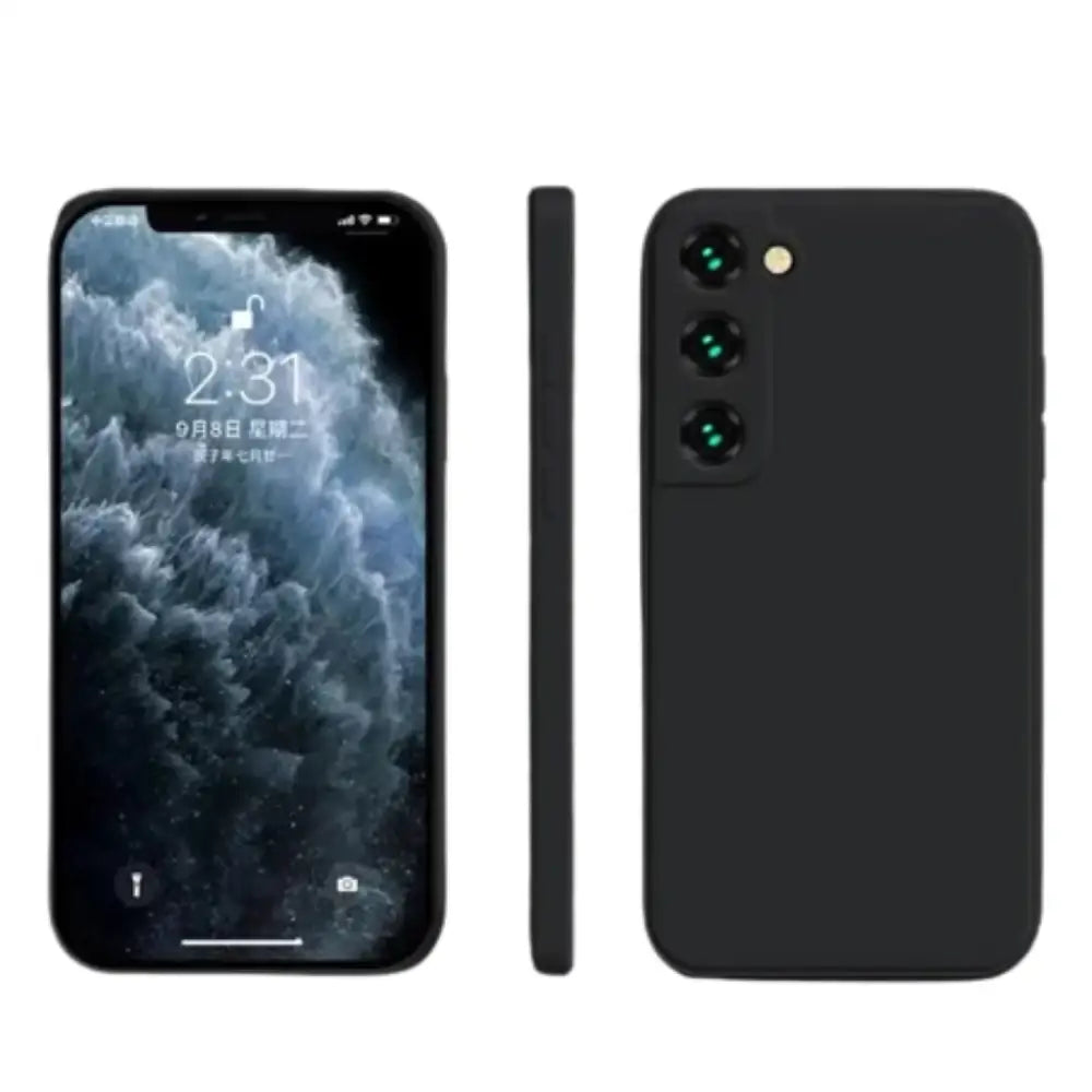 Premium Silicone Case for Samsung Galaxy A & S Series (Black) - 9eight5