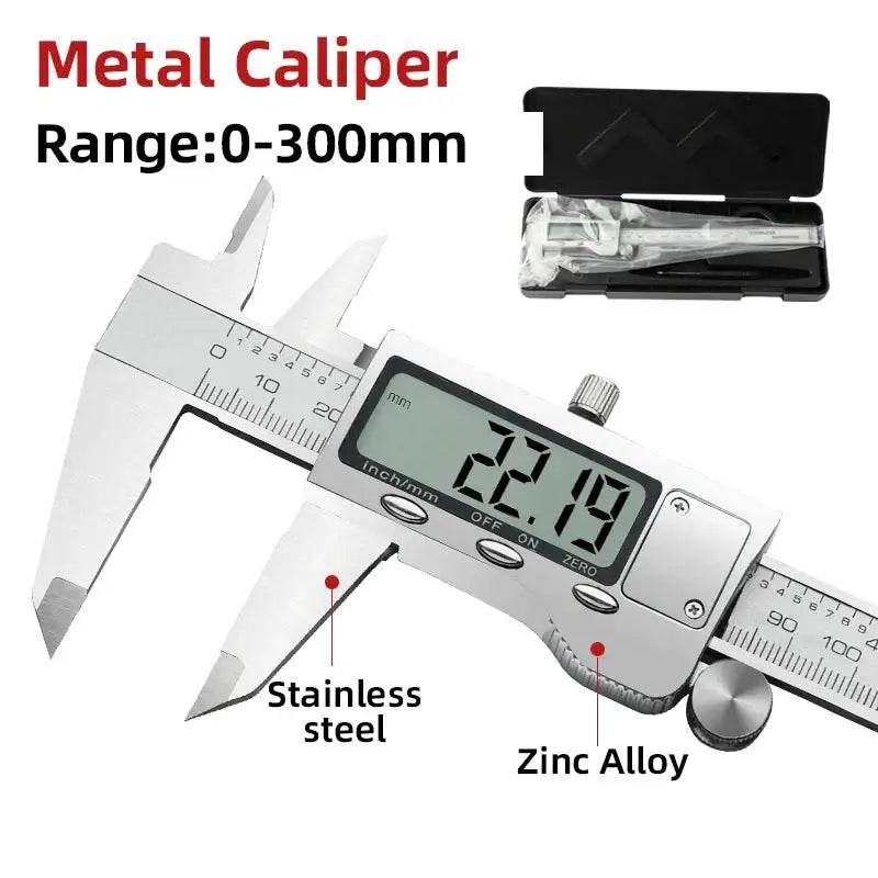 Professional Digital Pachometer & Vernier Caliper (different models available) - BOX Metal Caliper300 / Metal Caliper