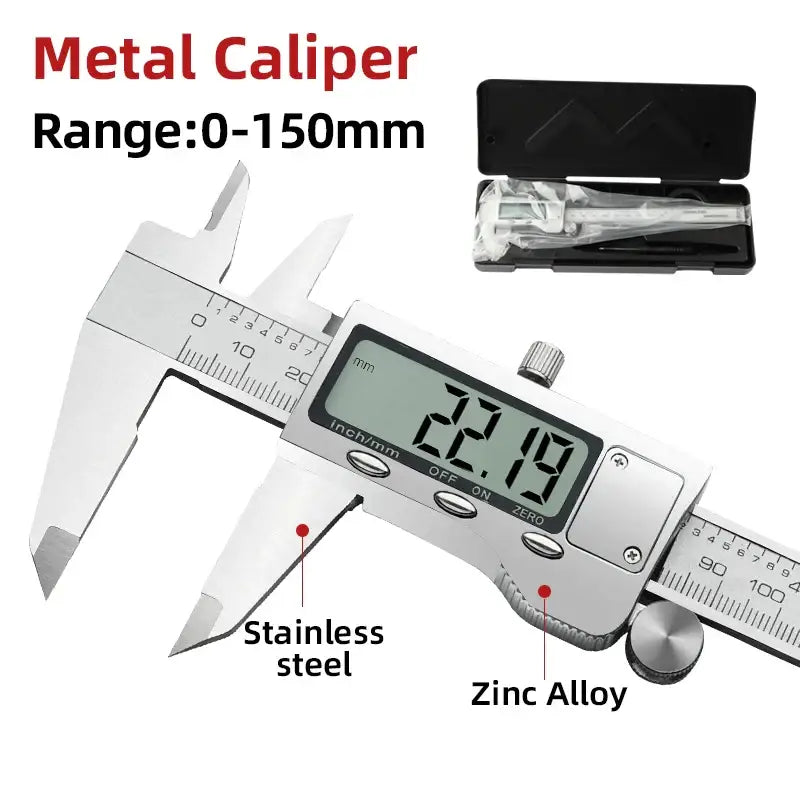 Professional Digital Pachometer & Vernier Caliper (different models available) - BOX Metal Caliper / Metal Caliper - HBC