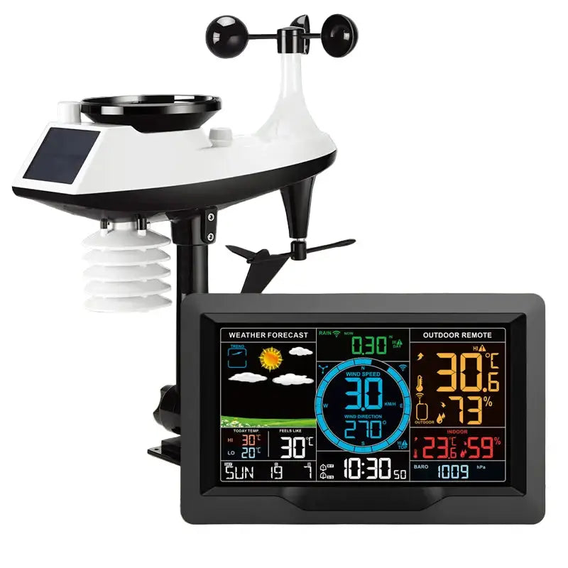 Professional Wireless Weather Station with Wind & Rain Sensors - HBC