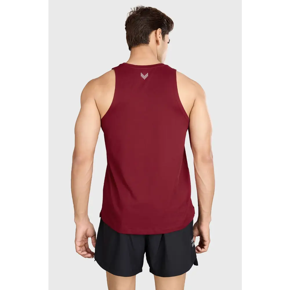 Pulse Running Tank Deep Red - Vest